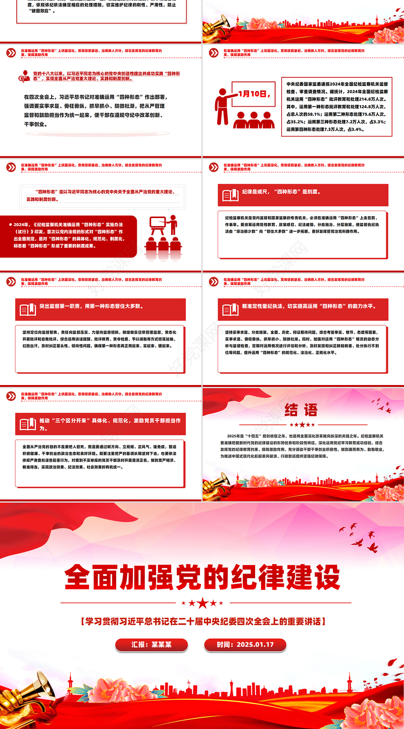 全面加强党的纪律建设PPT纪检监察党课课件