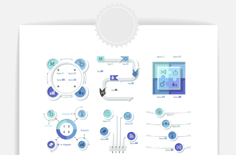 统计数据图表元素素材