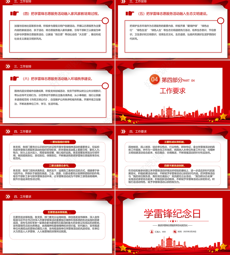 3.5学雷锋纪念日PPT党政风推进学雷锋志愿服务常态化规范化课件下载