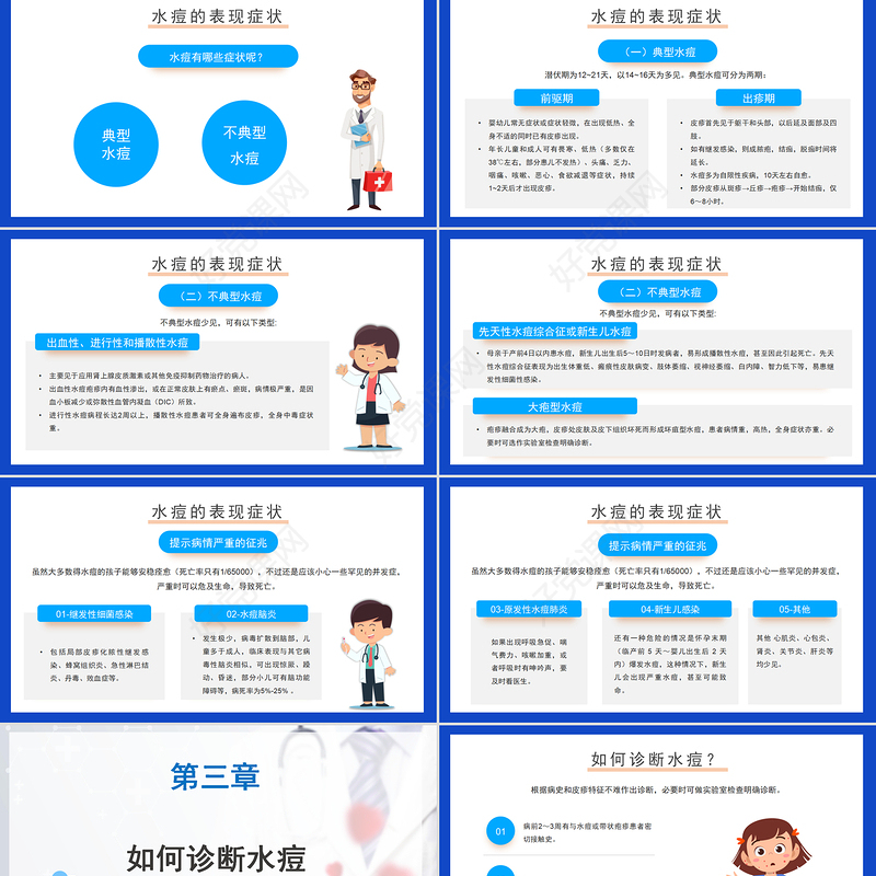 2022水痘预防知识科普PPT简约清新医疗护理培训通用PPT模板