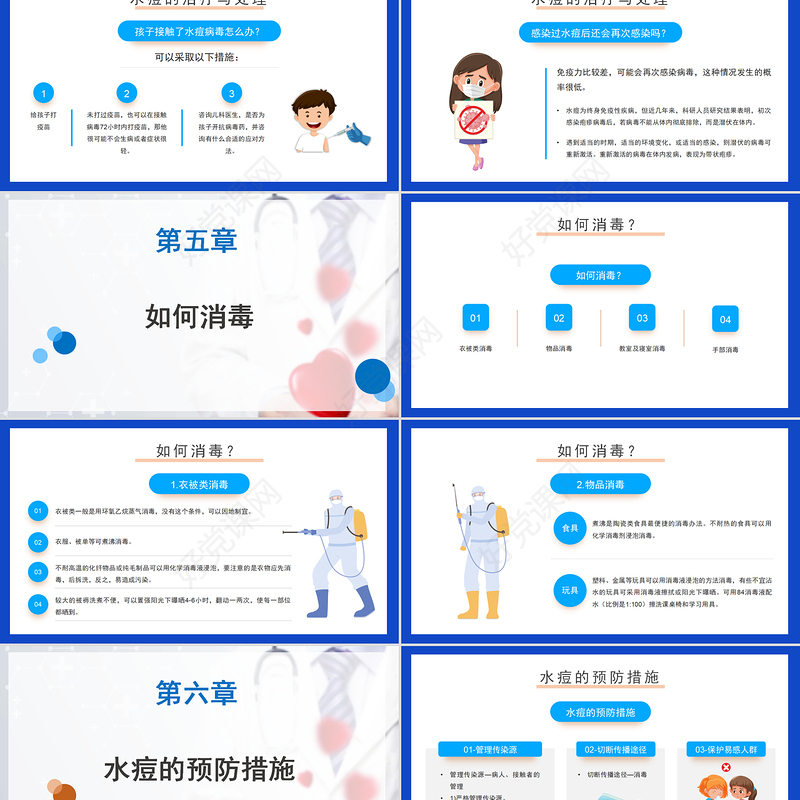 2022水痘预防知识科普PPT简约清新医疗护理培训通用PPT模板