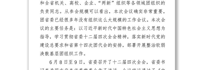 在广东共青团整治软弱涣散基层组织三年行动“命脉工程”电视电话会议上的讲话