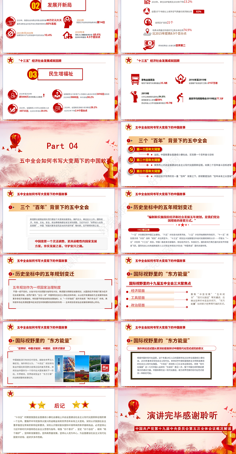 学习解读十九届五中全会PPT模板