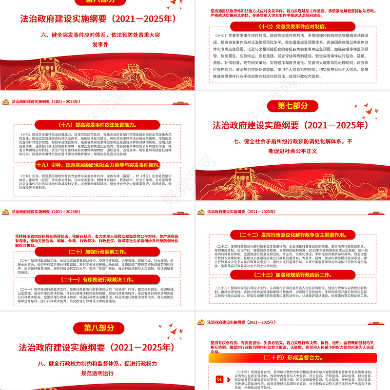 2021-2025年法治政府建设实施纲要PPT解读实施纲要专题党课课件下载