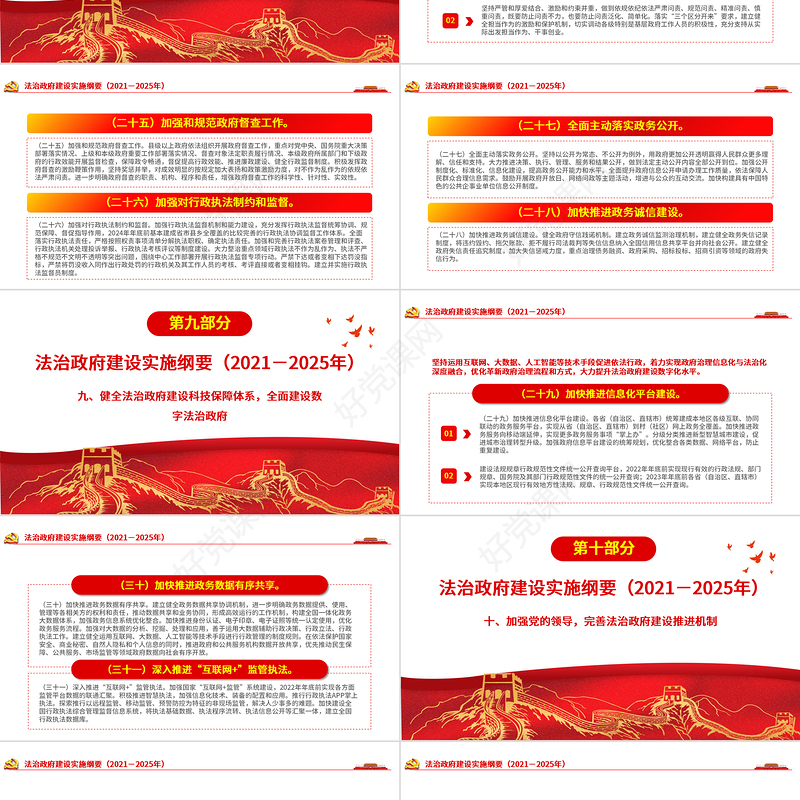2021-2025年法治政府建设实施纲要PPT解读实施纲要专题党课课件下载