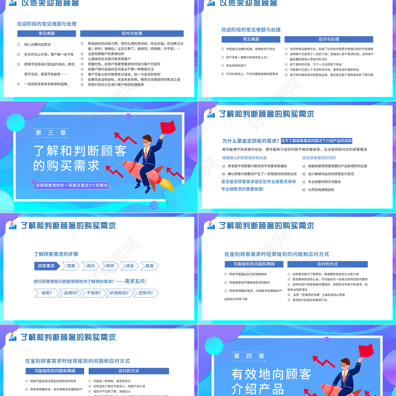 2022门店面销售技巧PPT简约风企业管理培训课件模板