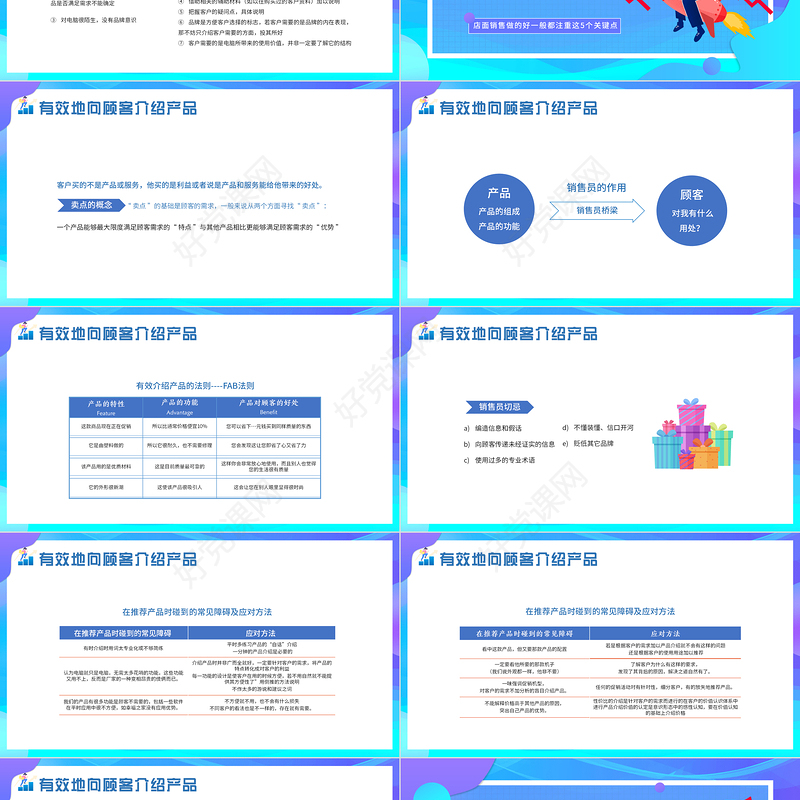 2022门店面销售技巧PPT简约风企业管理培训课件模板