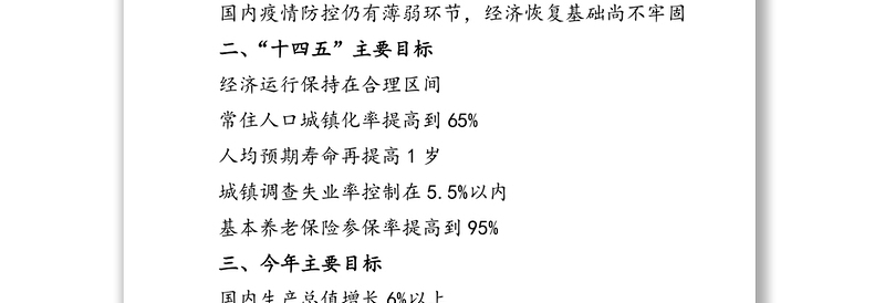 2021年政府工作报告（极简版）