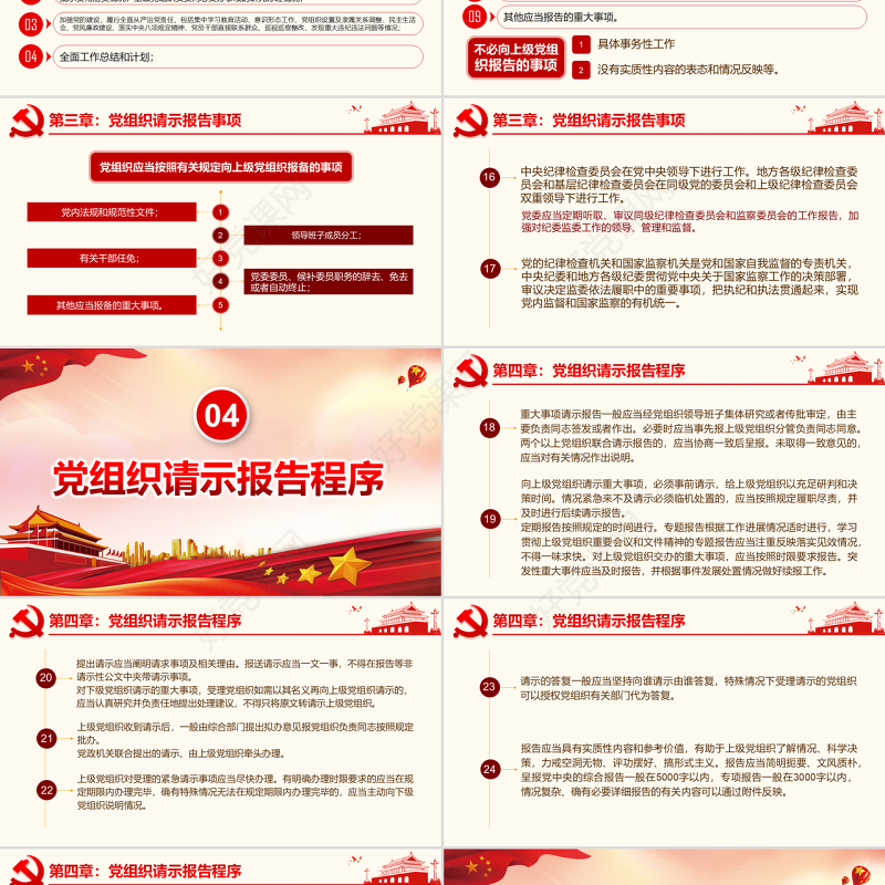 原创中国共产党重大事项请示报告条例解读PPT-版权可商用