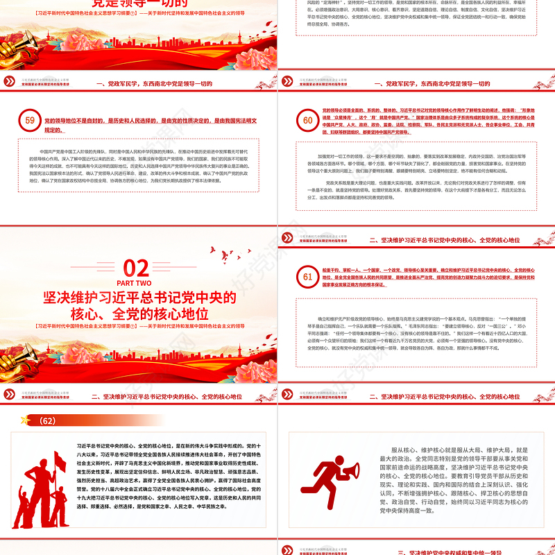 中国共产党领导是中国特色社会主义最本质的特征精美大气习近平新时代中国特色社会主义思想学习纲要系列党课课件之七