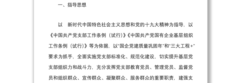 集团基层党支部开展两化两强两创党建品牌建设实施方案范文公司国企创建工作