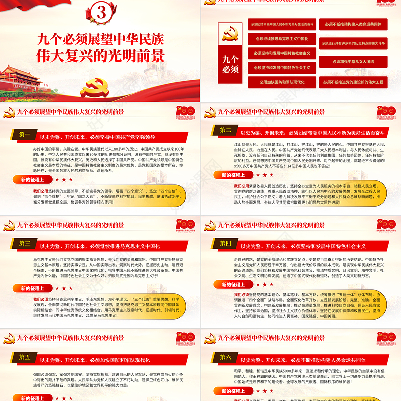 2021庆祝中国共产党成立100周年大会上的重要讲话精神PPT建党100周年专题党课课件