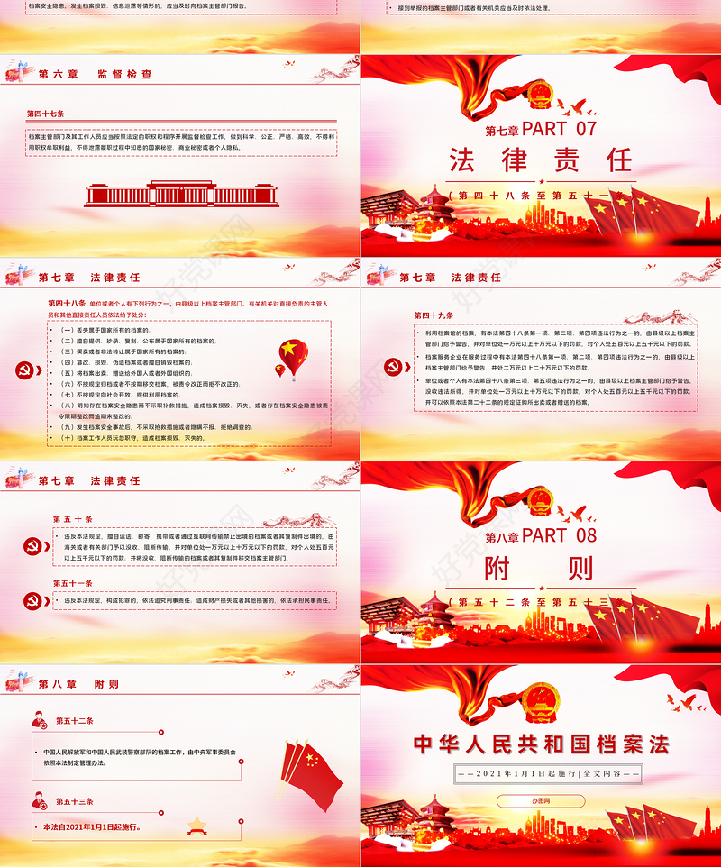 学习《中华人民共和国档案法》PPT模板