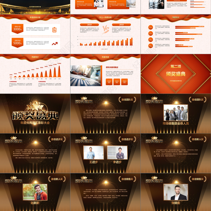 2019公司年会颁奖晚会PPT模板
