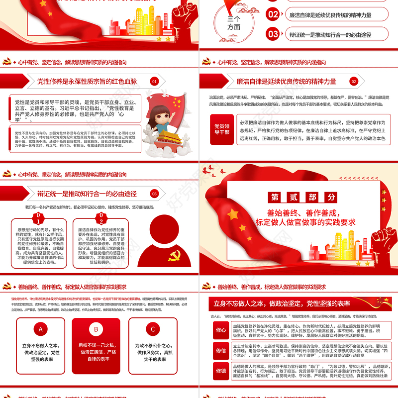 2020年反腐倡廉党风廉政专题微党课PPT模板