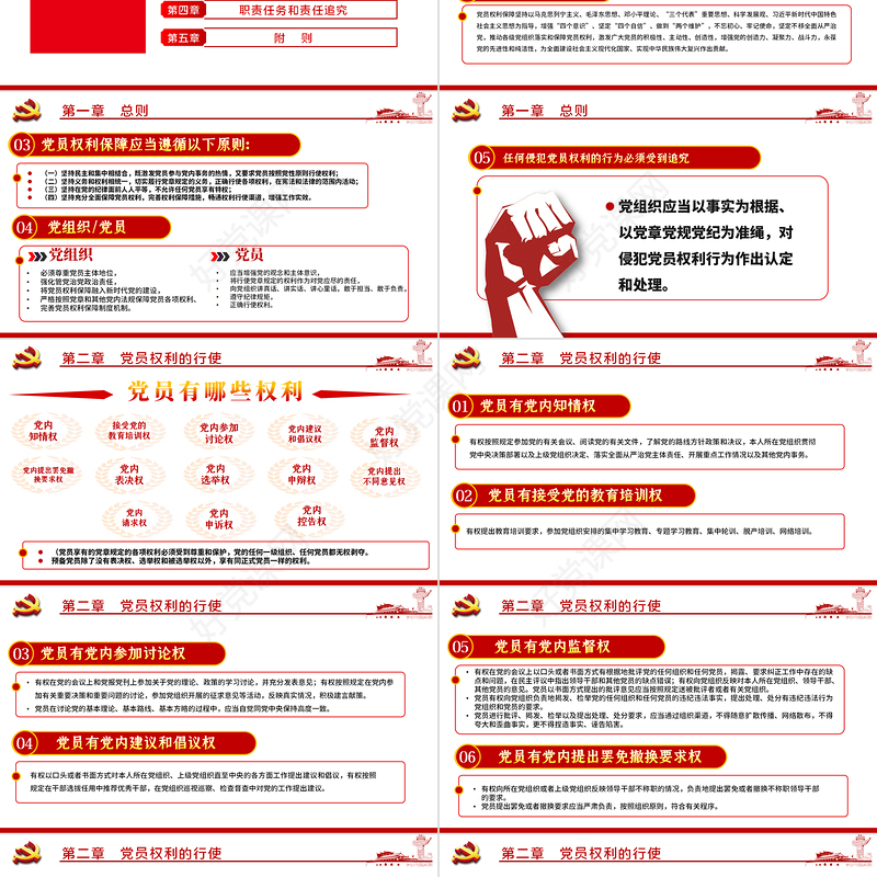 中共中央印发《中国共产党党员权利保障条例》PPT目标含文档