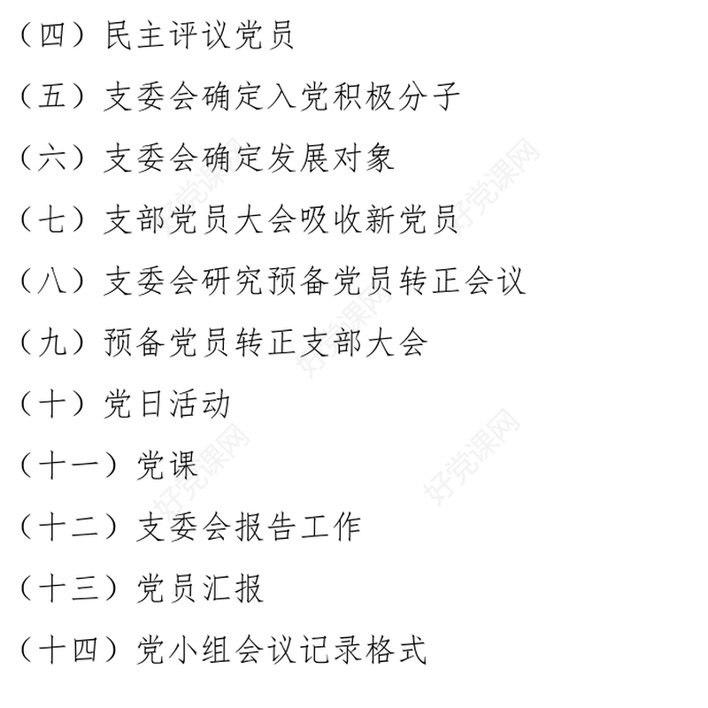 2021党支部各类会议记录格式