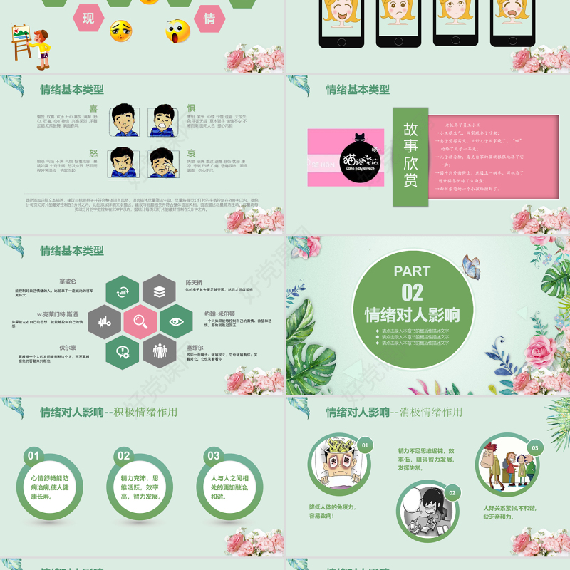 我的情绪我做主主题班会PPT模版