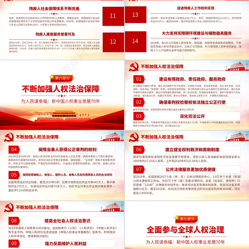 原创为人民谋幸福新中国人权事业发展70年PPT