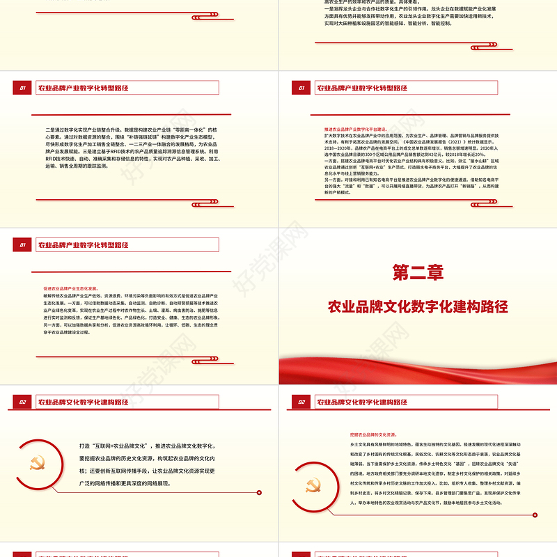 全面推进乡村振兴PPT大气简洁农业品牌数字化转型的实现路径农村基层党课