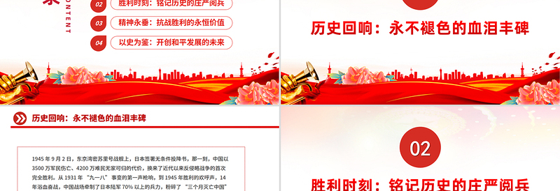 2025年纪念抗日战争胜利80周年PPT党课