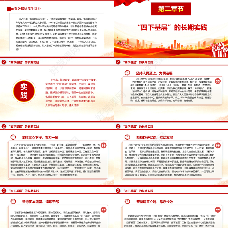 2023大力传承弘扬“四下基层”优良作风ppt学习贯彻习近平走好群众路线思想党组织党支部党员学习课件