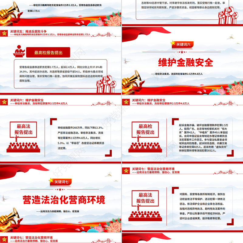 2025十大关键词解读两高报告PPT大气简洁两会党课