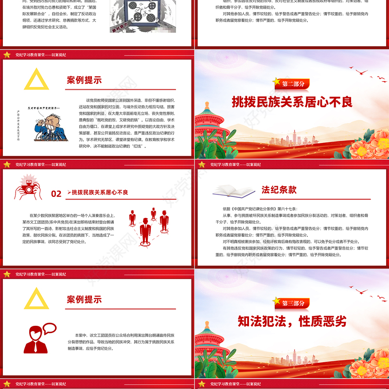 精美党政风以案说纪PPT党纪学习教育专题课件