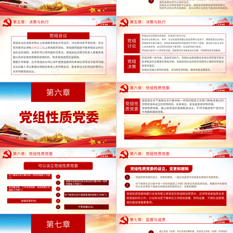 原创学习解读中国共产党党组工作条例党课PPT