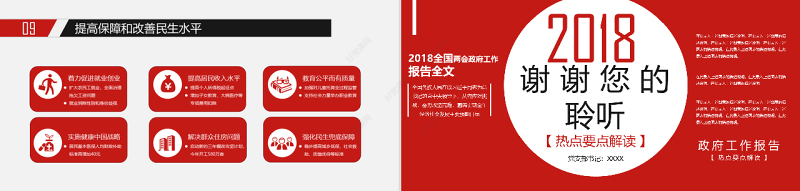 2018全国两会政府工作报告ppt