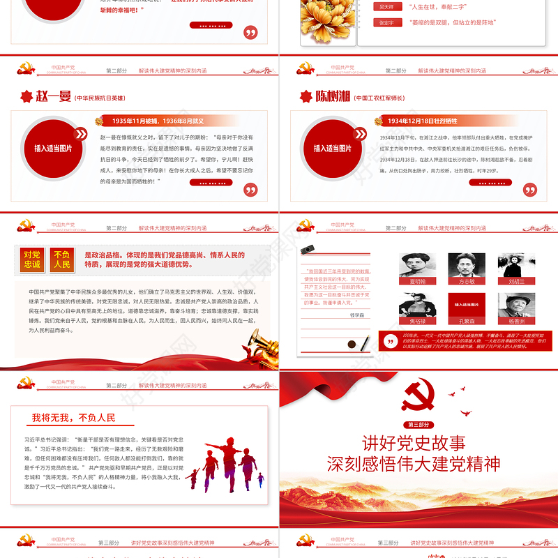 2021弘扬伟大建党精神分离答好“新考卷”PPT模板七一讲话专题辅导