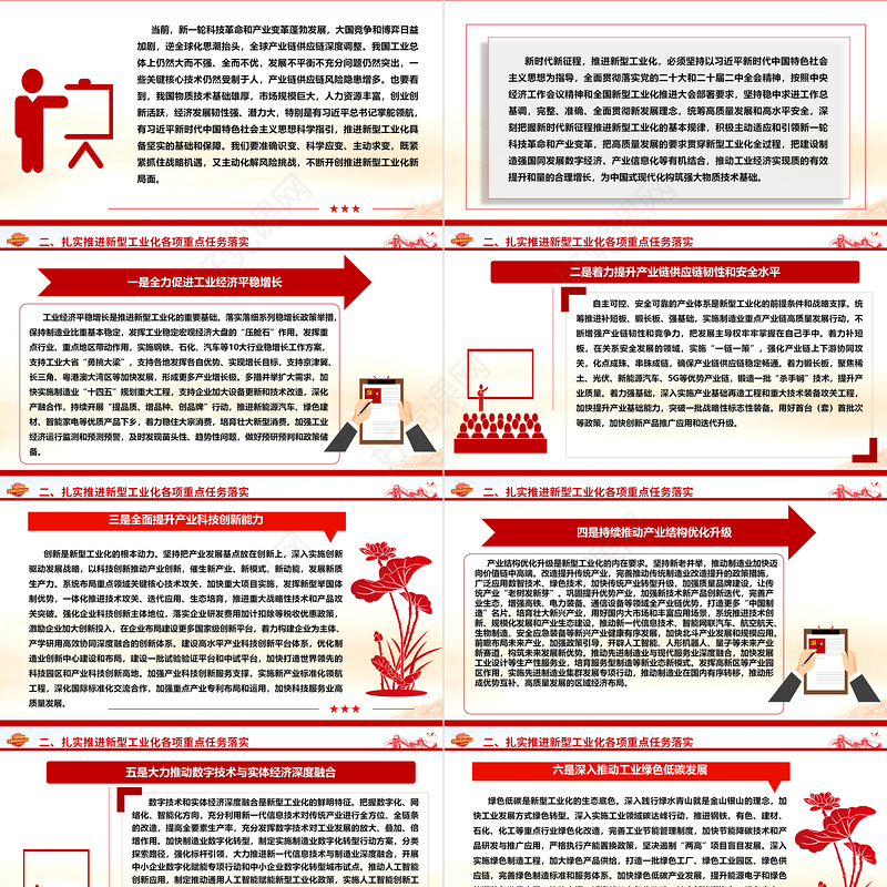 坚持推进新型工业化走深走实ppt精美党建中国特色新型工业化道路专题课件