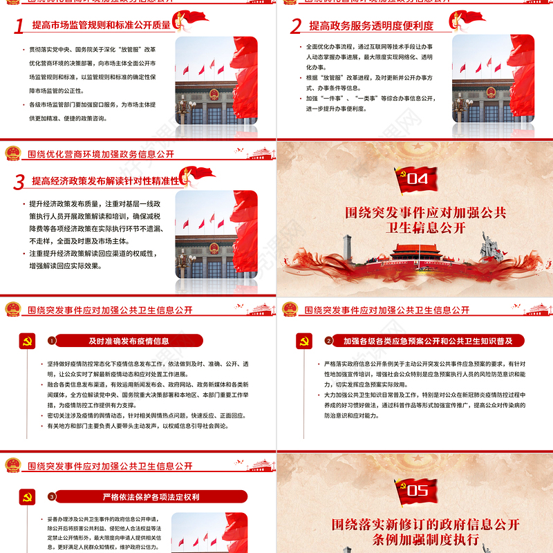 深入学习贯彻国务院办公厅关于印发2020年政务公开工作要点的通知PPT模板