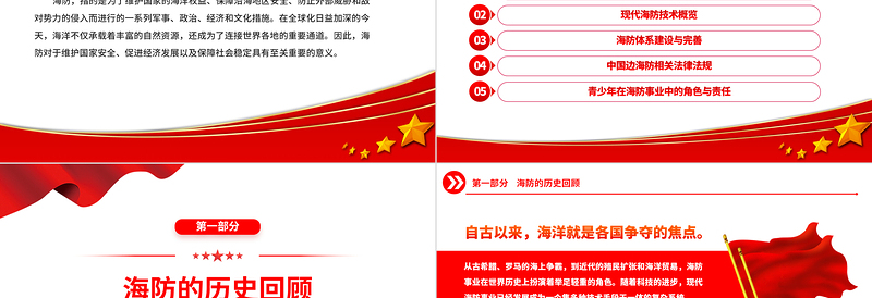 精美简洁海防政策法规学习宣传月PPT课件