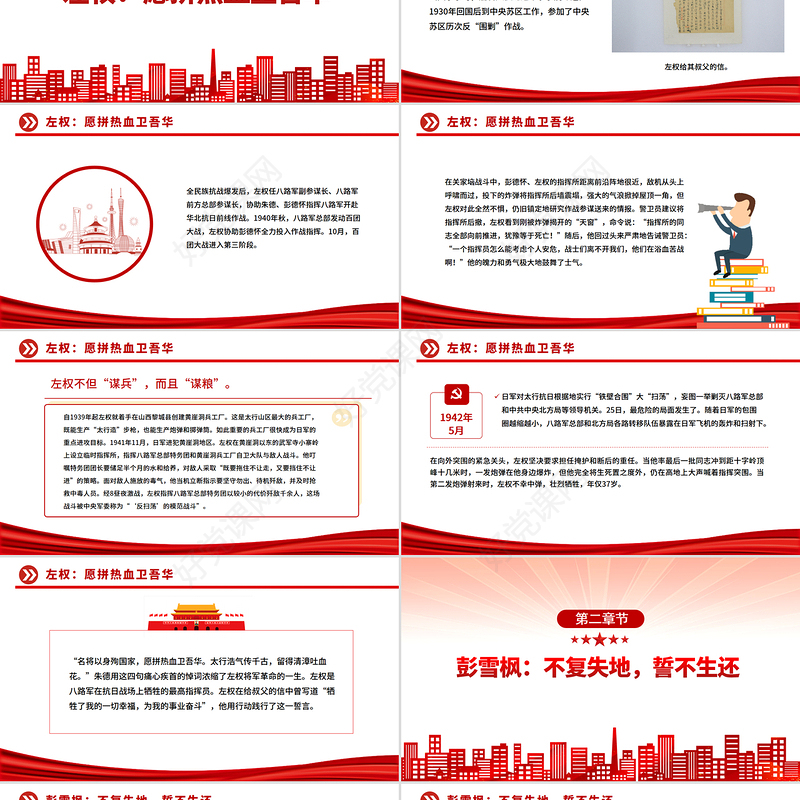 党政风抗日战场上的铁血忠魂PPT抗战胜利80周年专题党课