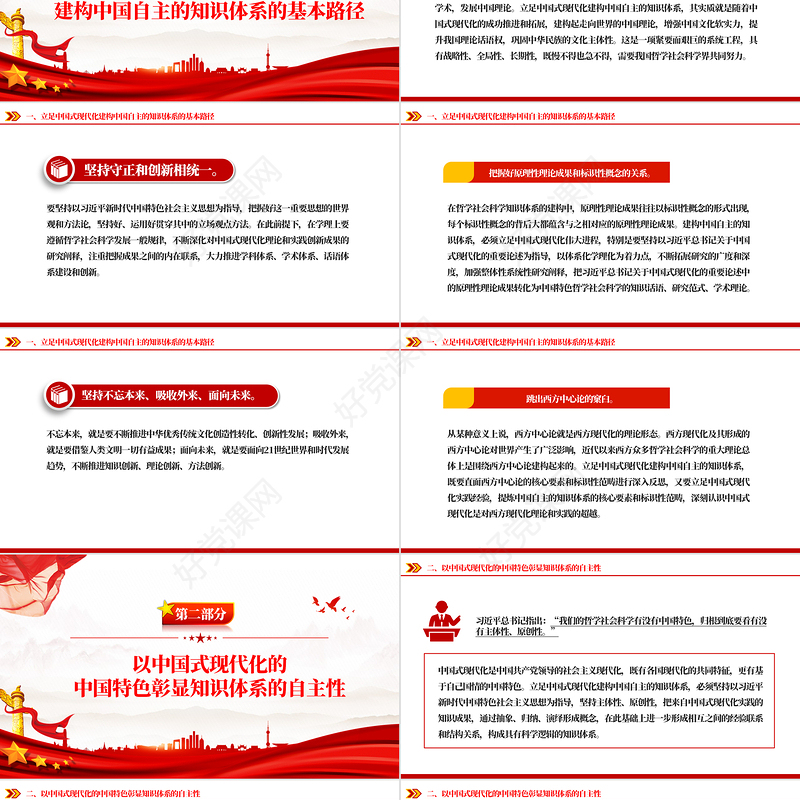2024立足中国式现代化建构中国自主的知识体系PPT学习教育党课课件