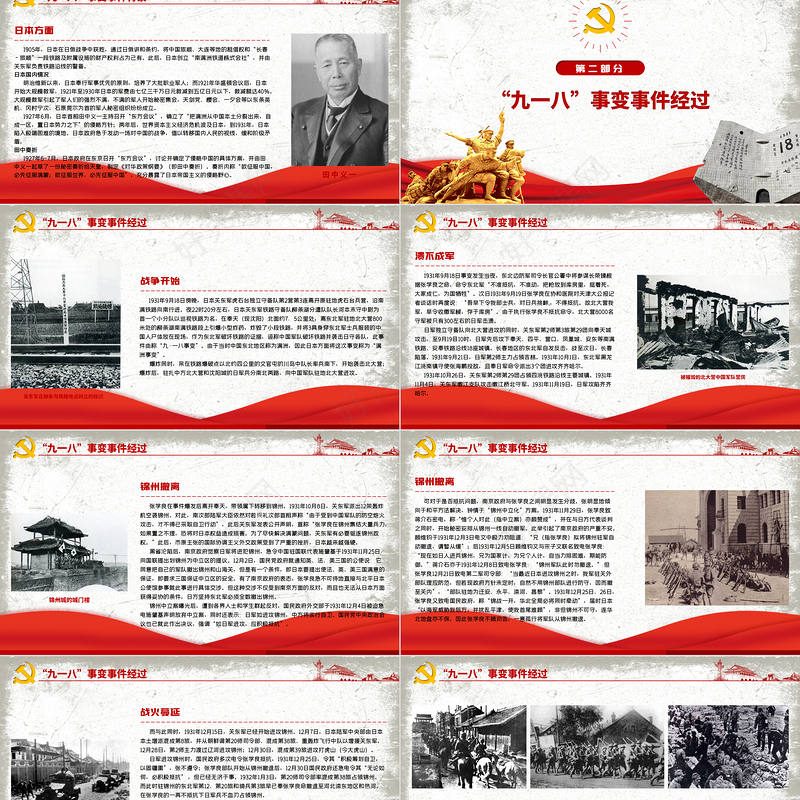 2021九一八事变90周年纪念日PPT红色铭记历史勿忘国耻珍爱和平爱国主义教育党课课件