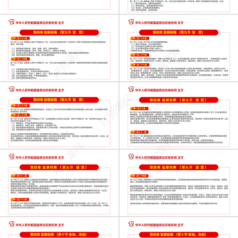 2025《中华人民共和国监察法实施条例》PPT大气精美法律法规专题课件下载
