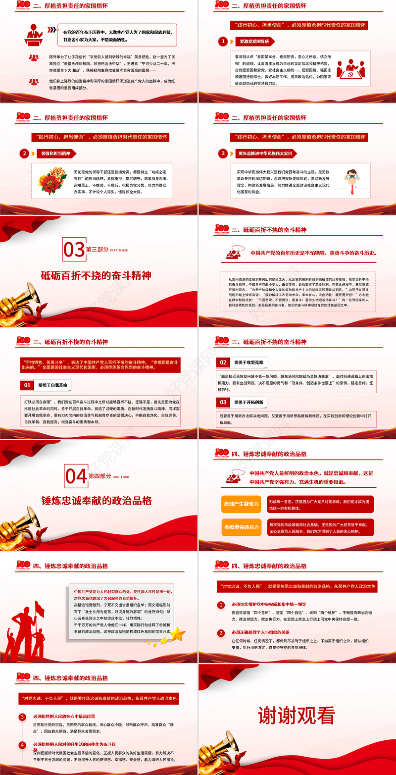 2021在弘扬伟大建党精神中传承红色基因PPT七一重要讲话党建党课课件下载