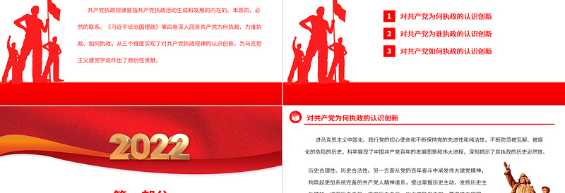 2022共产党执政规律认识创新的三个维度PPT大气党建风深入学习《习近平谈治国理政》第四卷专题党课党建课件