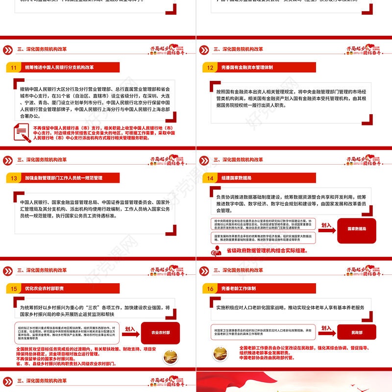2023年党和国家机构改革方案PPT推进国家治理体系和治理能力现代化课件