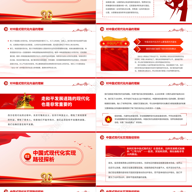 2023制度型开放与中国式现代化PPT党建风认真学习宣传贯彻党的二十大精神专题党课课件