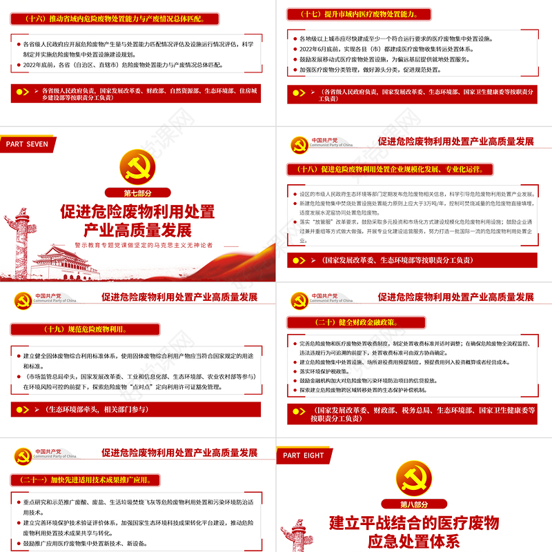 2021强化危险废物监管和利用处置能力改革实施方案PPT