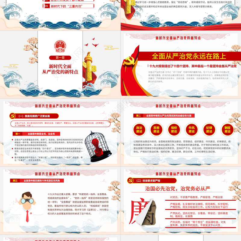 2020党风廉政反腐倡廉专题微党课保持永远在路上的清醒和执着PPT模板