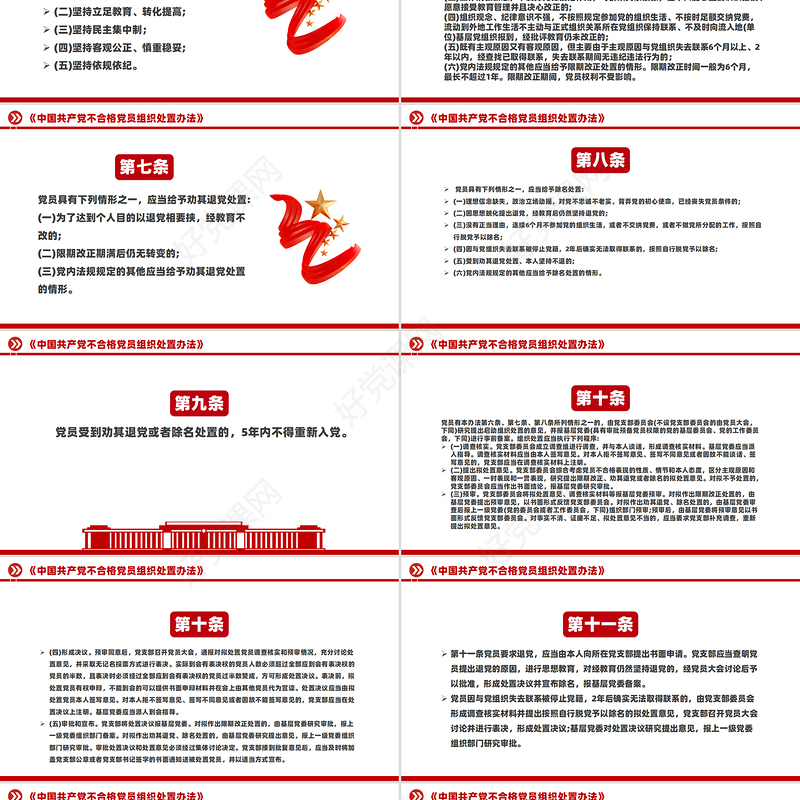 2024《中国共产党不合格党员组织处置办法》PPT精美党课课件