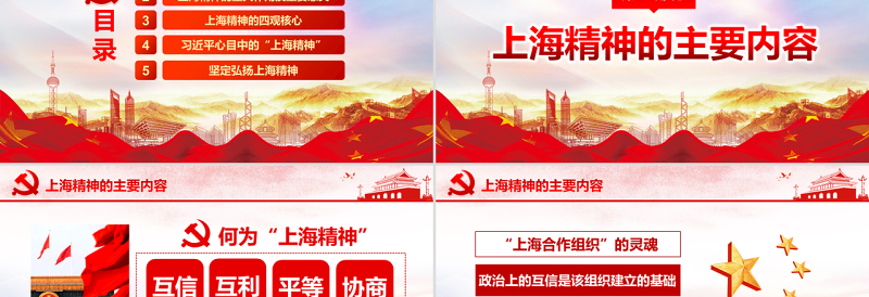 地域党课之上合组织青岛峰会坚定弘扬上海精神PPT