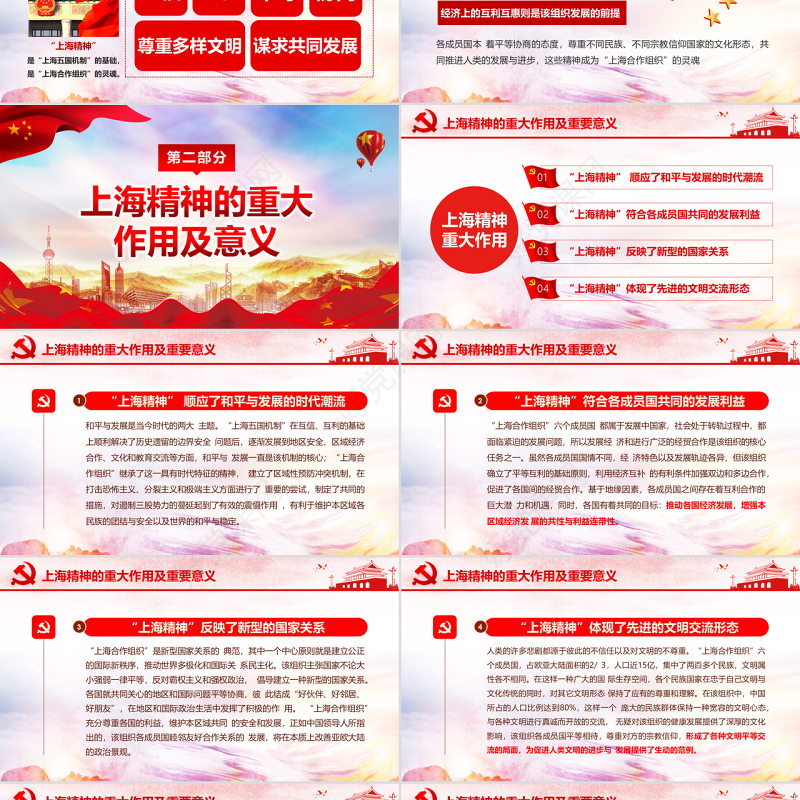 地域党课之上合组织青岛峰会坚定弘扬上海精神PPT