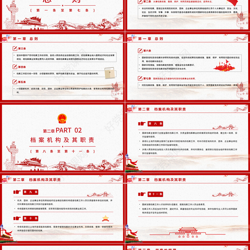 学习《中华人民共和国档案法》PPT模板