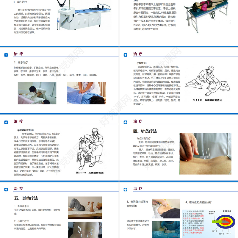2022腰椎间盘突出症诊断与治疗PPT清新商务医疗风医学通用PPT模板