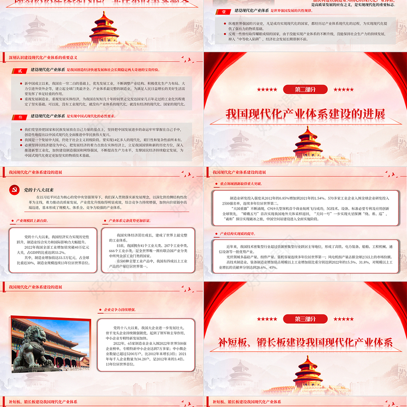 2023现代化产业体系是现代化国家的物质技术基础PPT大气精美风党员干部学习教育专题党课课件